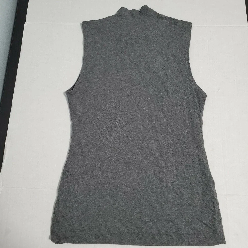 Velvet Graham & Spencer Sleeveless Gray Top with Mock Neck Size M Medium So Soft - Picture 5 of 8